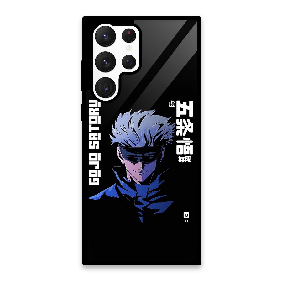 Gojo Sataru Smiles Glass Back Case for Galaxy S22 Ultra 5G