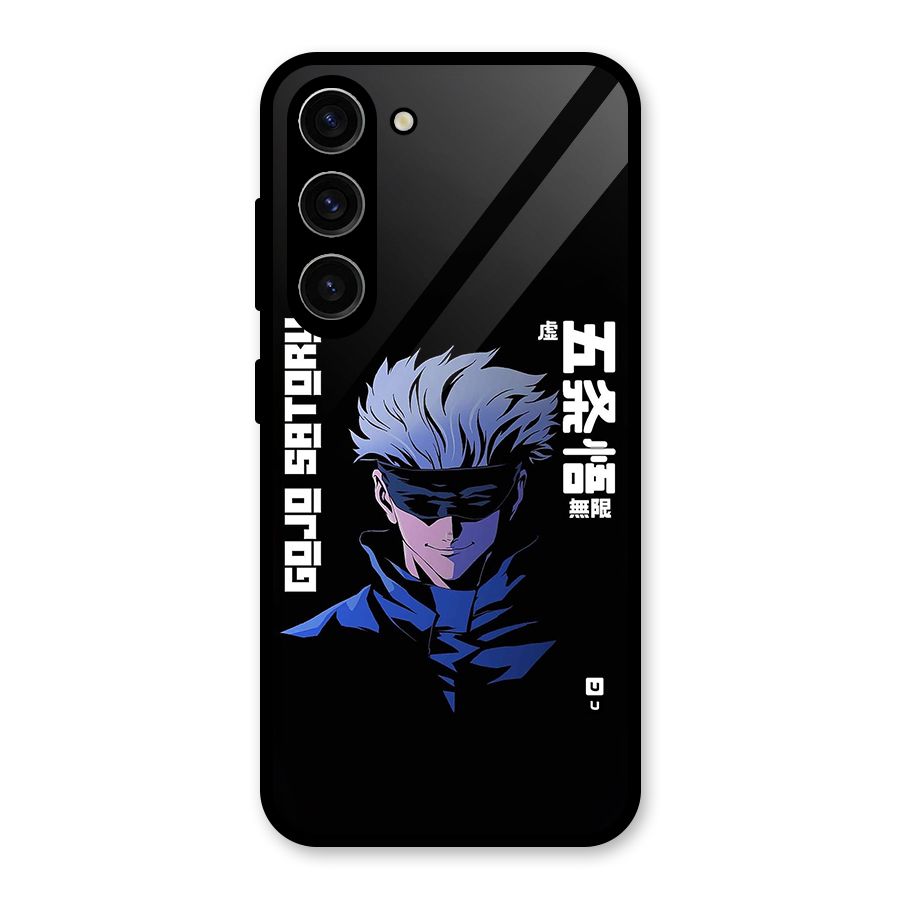 Gojo Sataru Smiles Glass Back Case for Galaxy S23