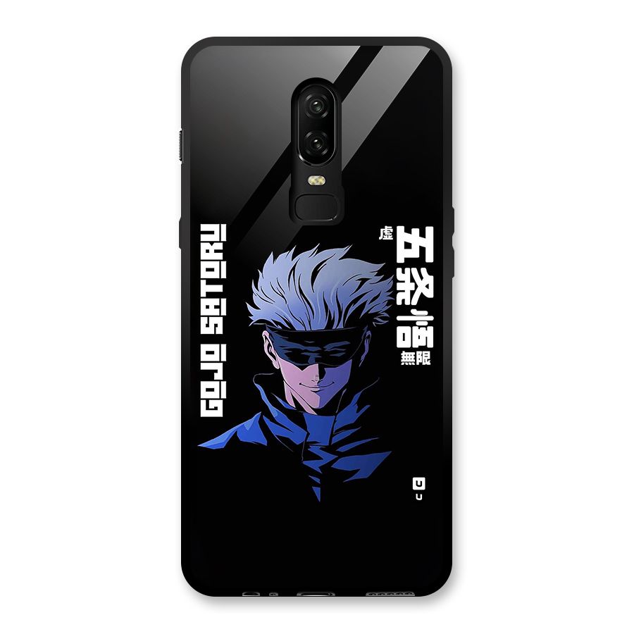 Gojo Sataru Smiles Glass Back Case for OnePlus 6