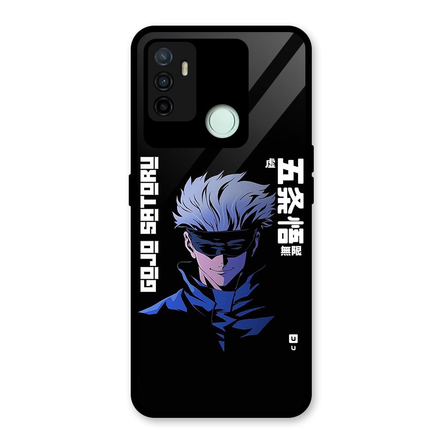 Gojo Sataru Smiles Glass Back Case for Oppo A53