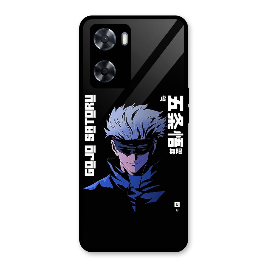 Gojo Sataru Smiles Glass Back Case for Oppo A57 2022
