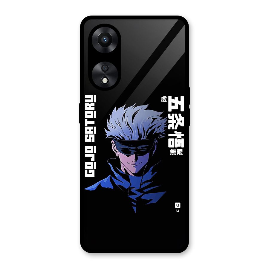 Gojo Sataru Smiles Glass Back Case for Oppo A78