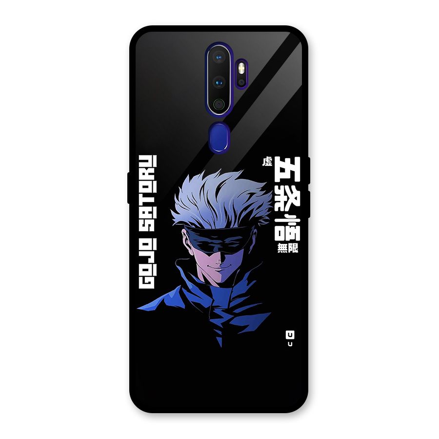 Gojo Sataru Smiles Glass Back Case for Oppo A9 (2020)