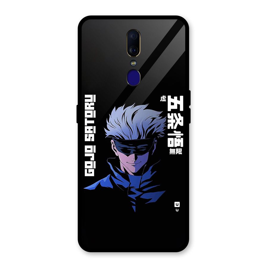 Gojo Sataru Smiles Glass Back Case for Oppo F11