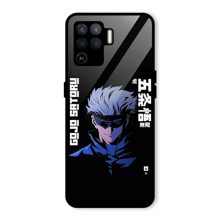 Gojo Sataru Smiles Glass Back Case for Oppo F19 Pro