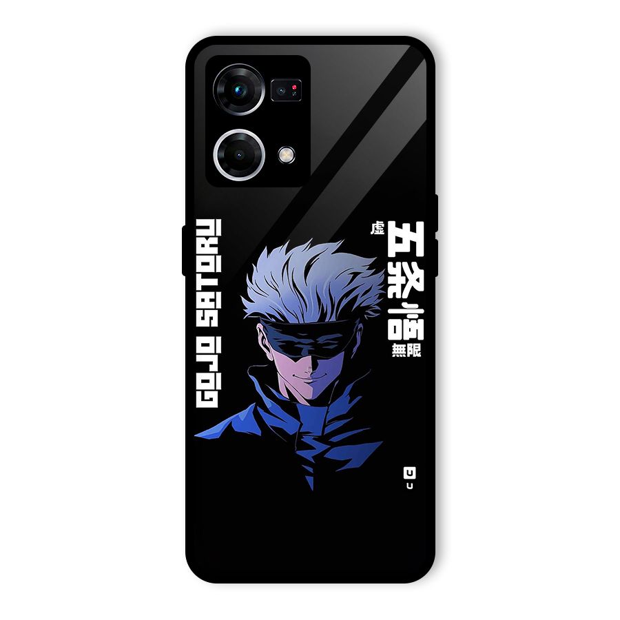 Gojo Sataru Smiles Glass Back Case for Oppo F21 Pro 5G