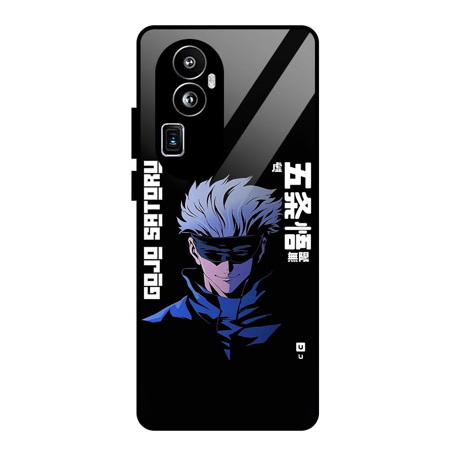Gojo Sataru Smiles Glass Back Case for Oppo Reno10 Pro Plus
