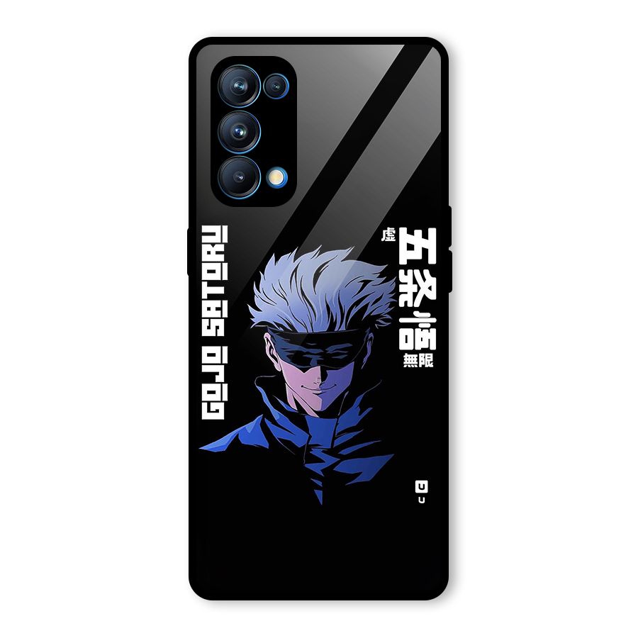 Gojo Sataru Smiles Glass Back Case for Oppo Reno5 Pro 5G