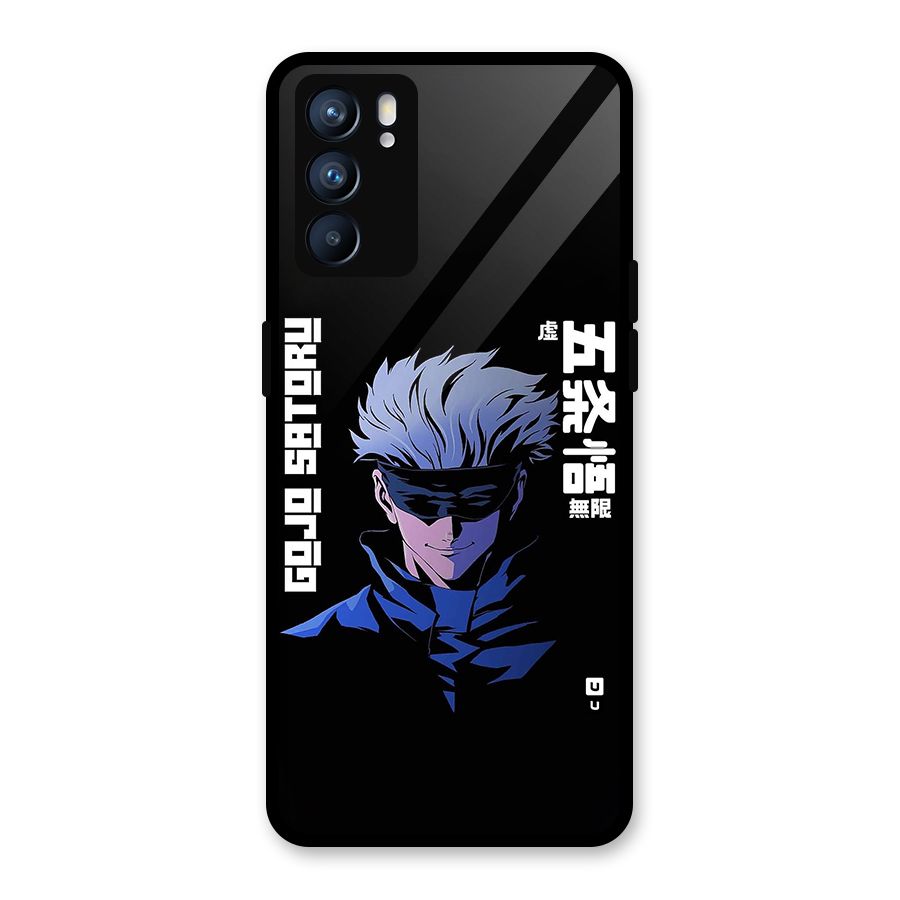 Gojo Sataru Smiles Glass Back Case for Oppo Reno6 5G