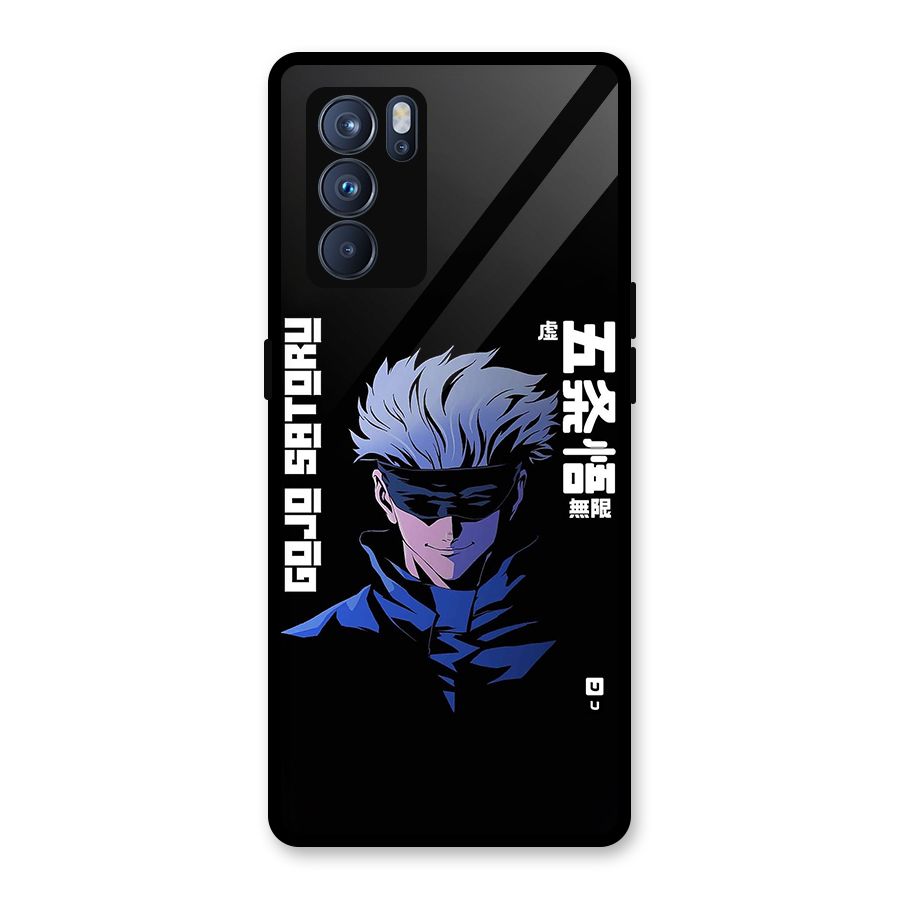 Gojo Sataru Smiles Glass Back Case for Oppo Reno6 Pro 5G