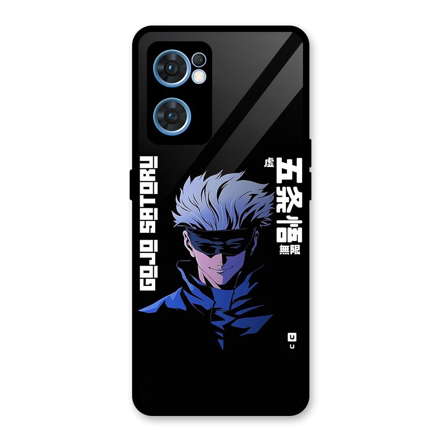 Gojo Sataru Smiles Glass Back Case for Oppo Reno7 5G