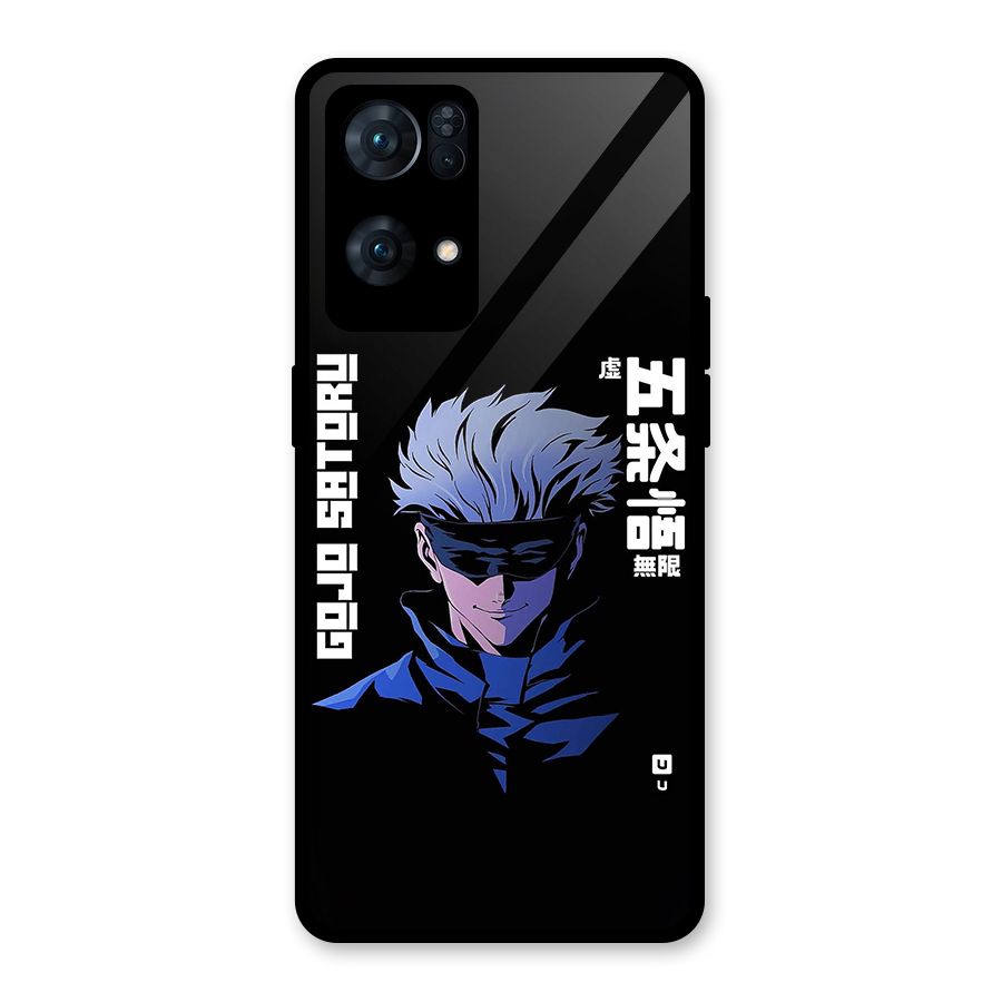 Gojo Sataru Smiles Glass Back Case for Oppo Reno7 Pro 5G