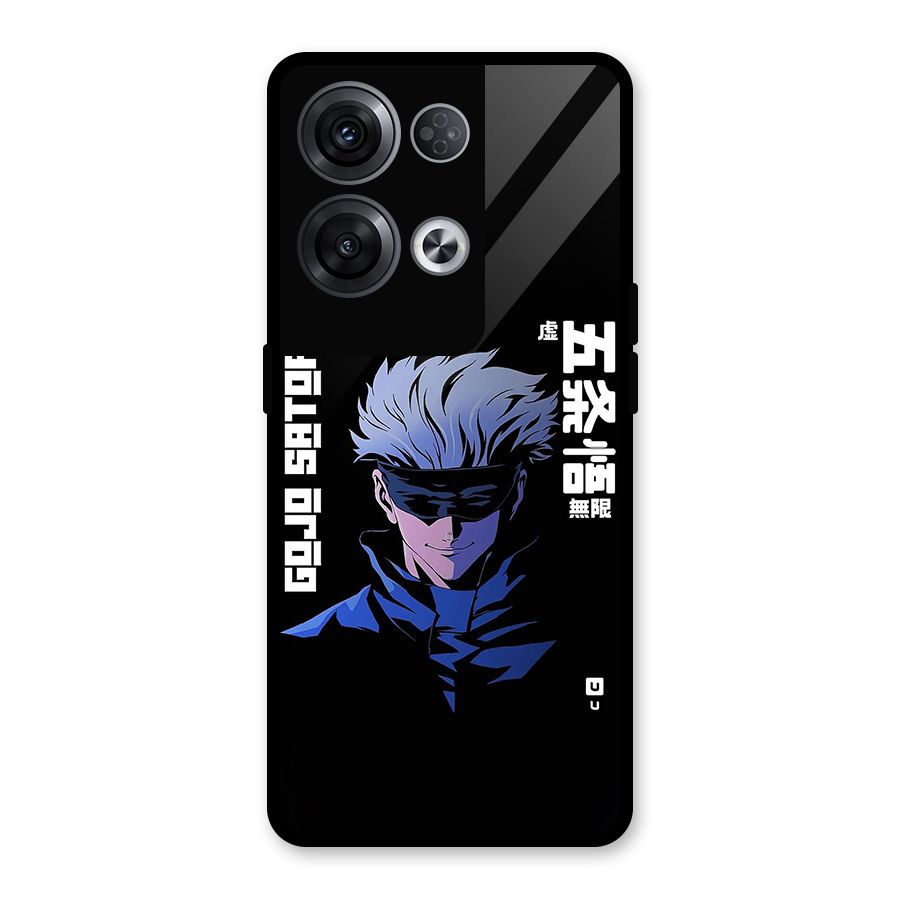 Gojo Sataru Smiles Glass Back Case for Oppo Reno8 Pro 5G