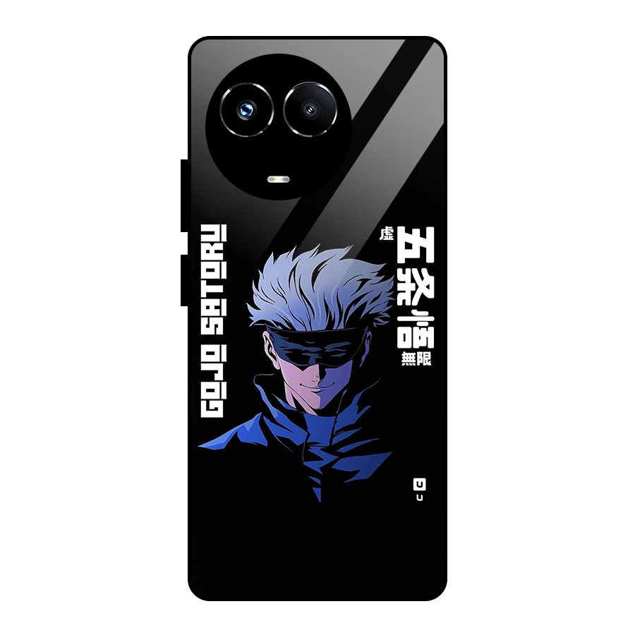Gojo Sataru Smiles Glass Back Case for Realme 11X