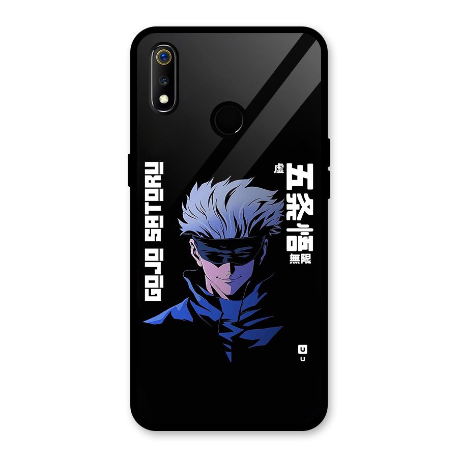 Gojo Sataru Smiles Glass Back Case for Realme 3i