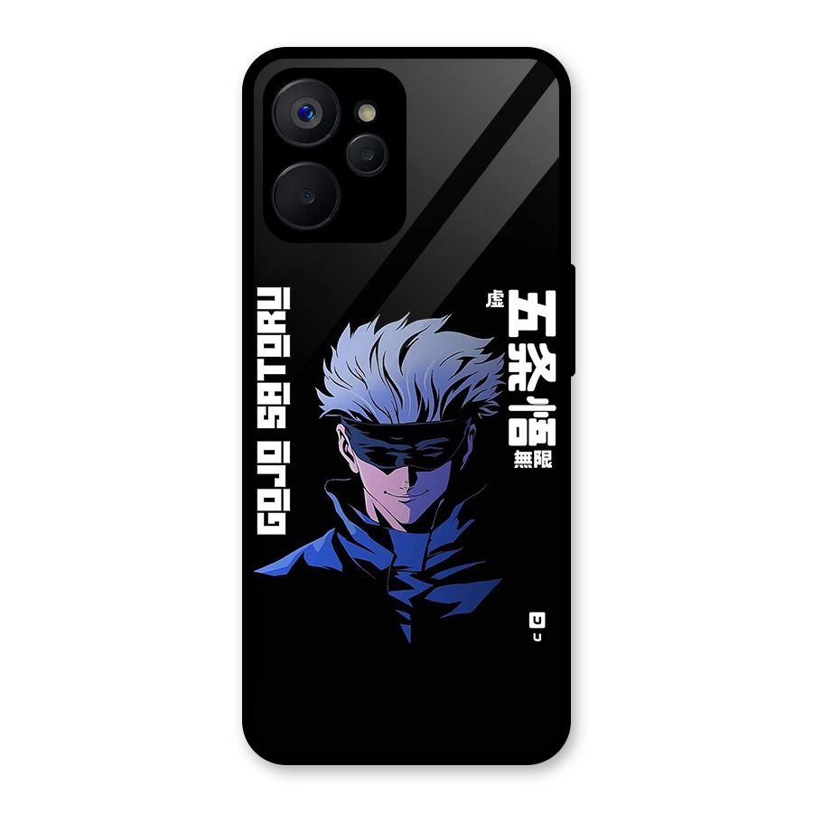 Gojo Sataru Smiles Glass Back Case for Realme 9i 5G