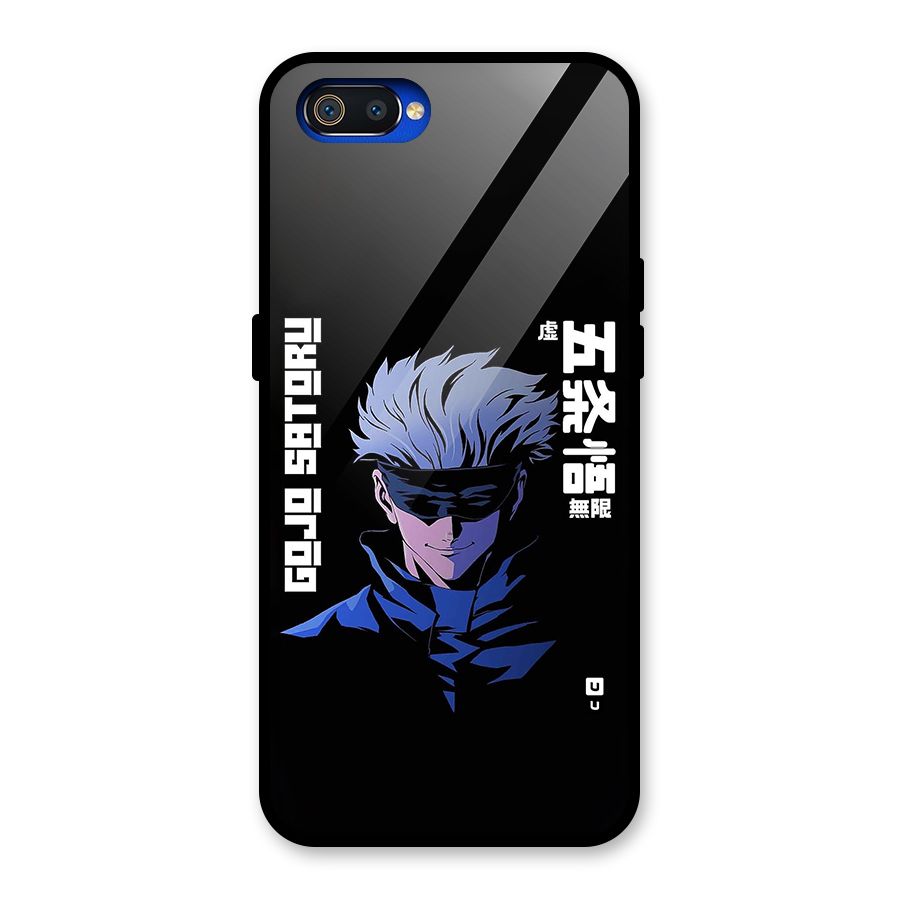 Gojo Sataru Smiles Glass Back Case for Realme C2