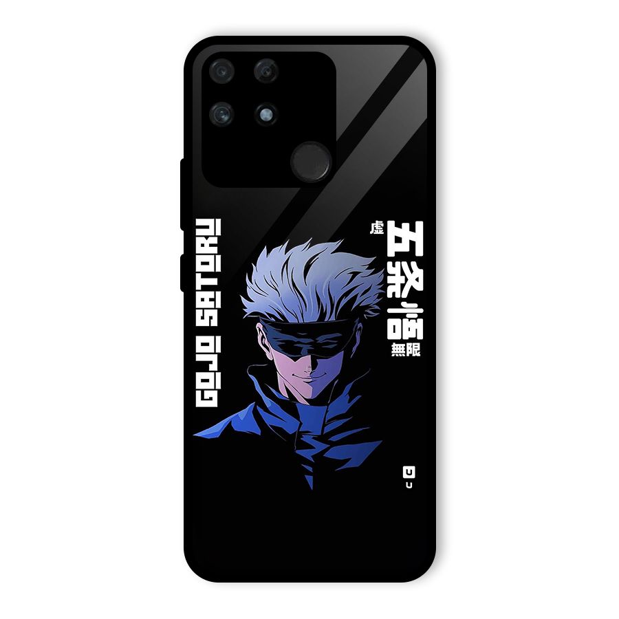 Gojo Sataru Smiles Glass Back Case for Realme Narzo 50A