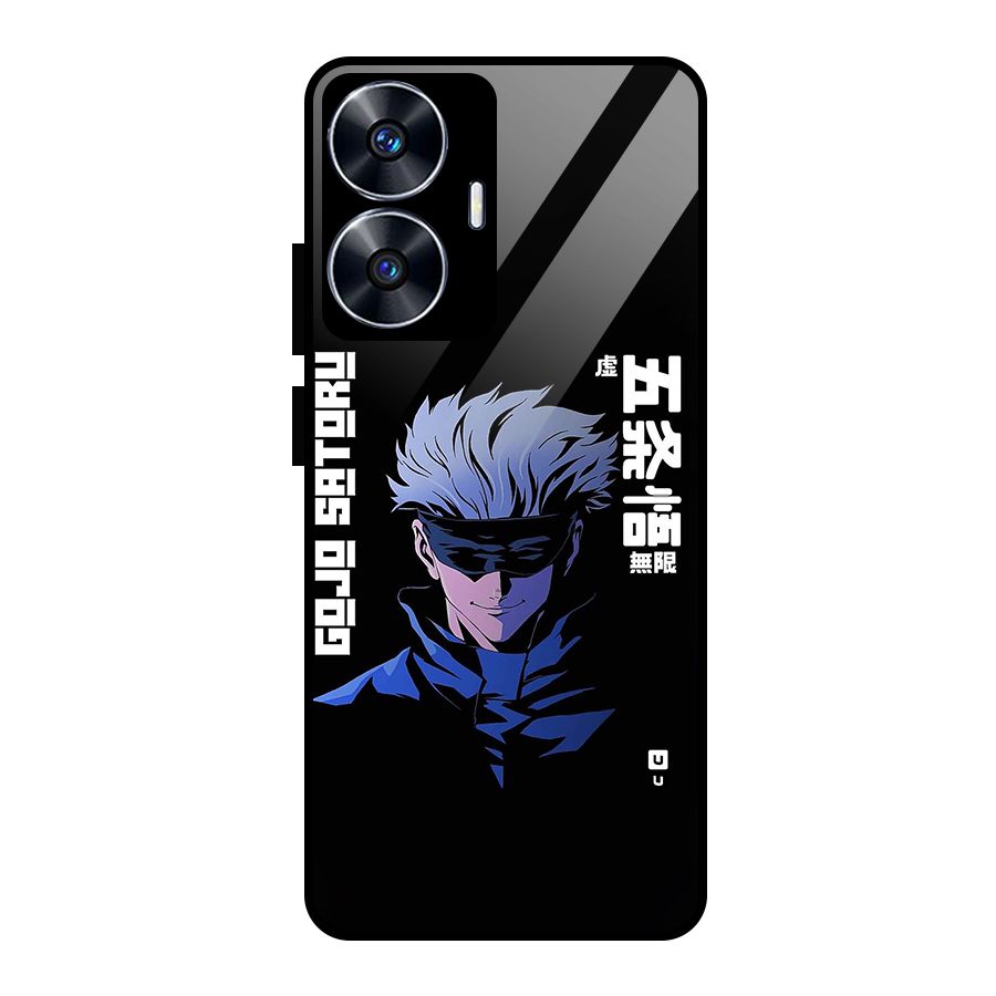 Gojo Sataru Smiles Glass Back Case for Realme Narzo N55
