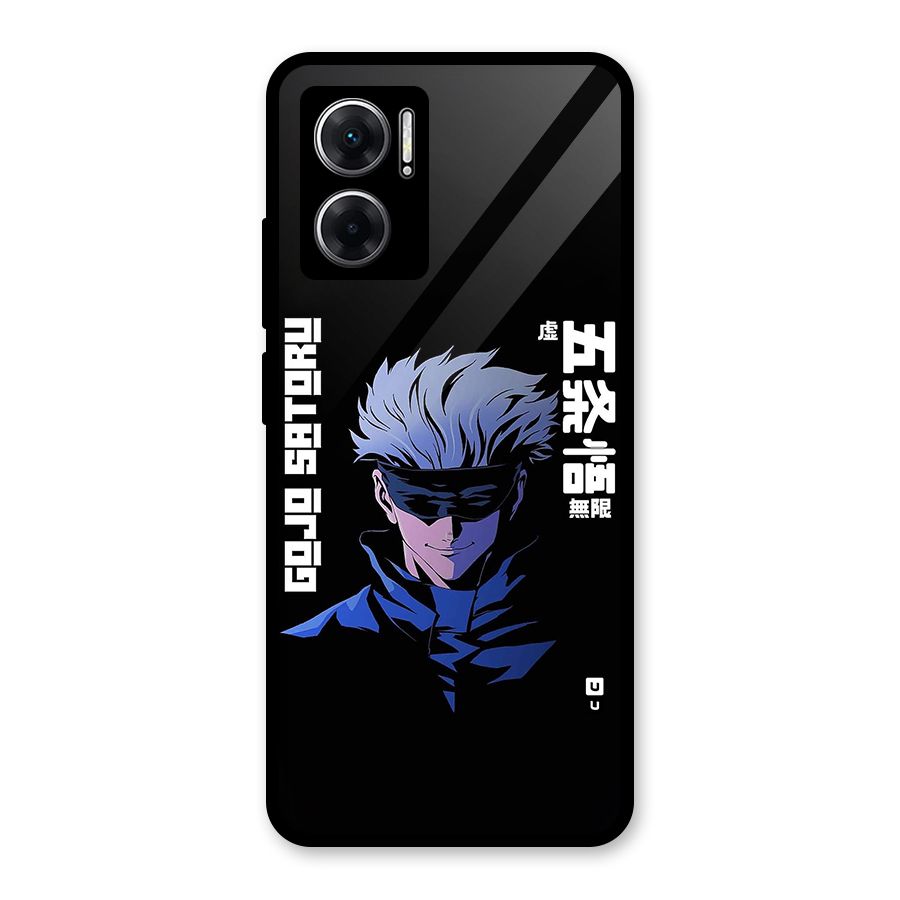 Gojo Sataru Smiles Glass Back Case for Redmi 11 Prime 5G