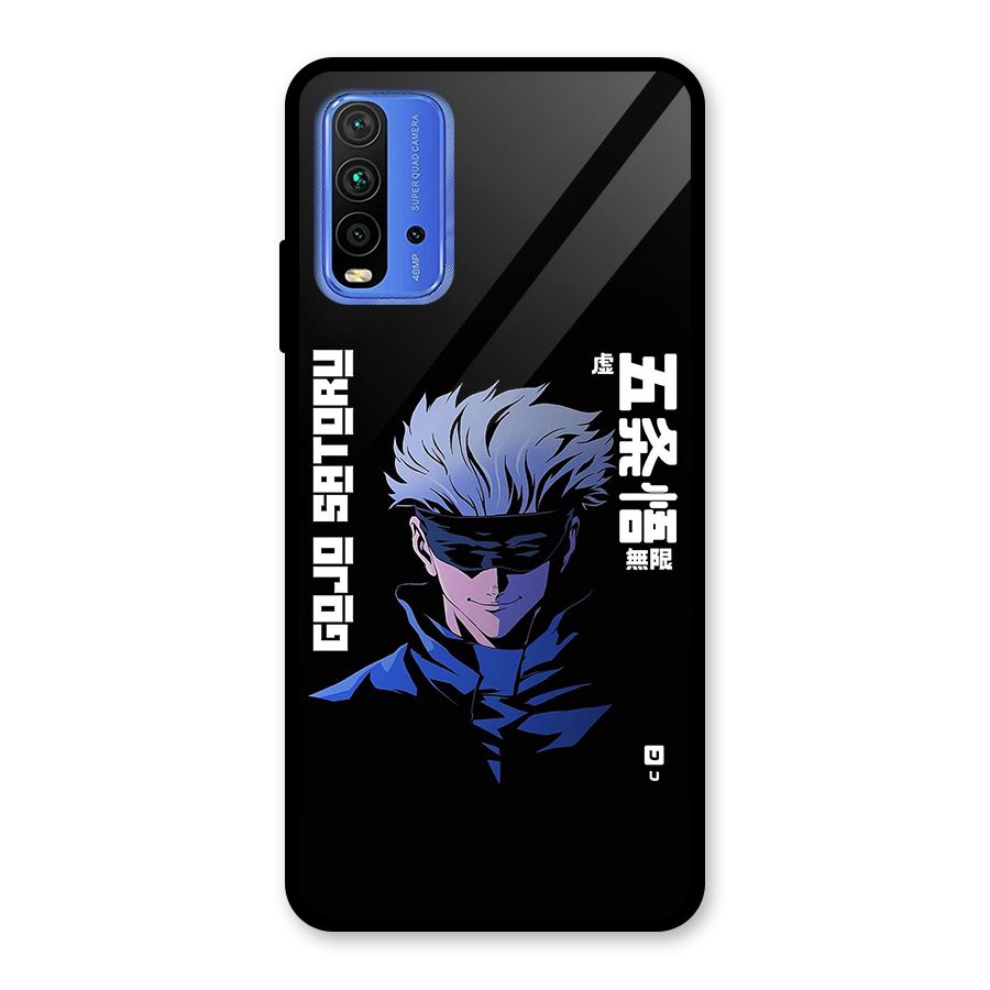 Gojo Sataru Smiles Glass Back Case for Redmi 9 Power
