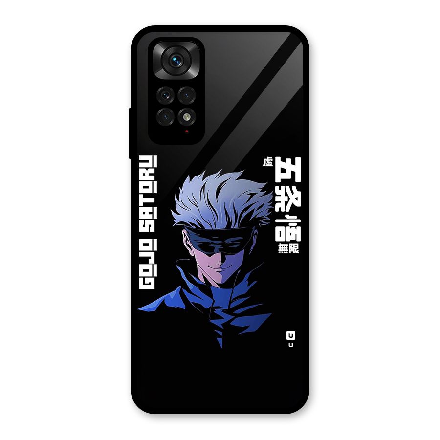 Gojo Sataru Smiles Glass Back Case for Redmi Note 11