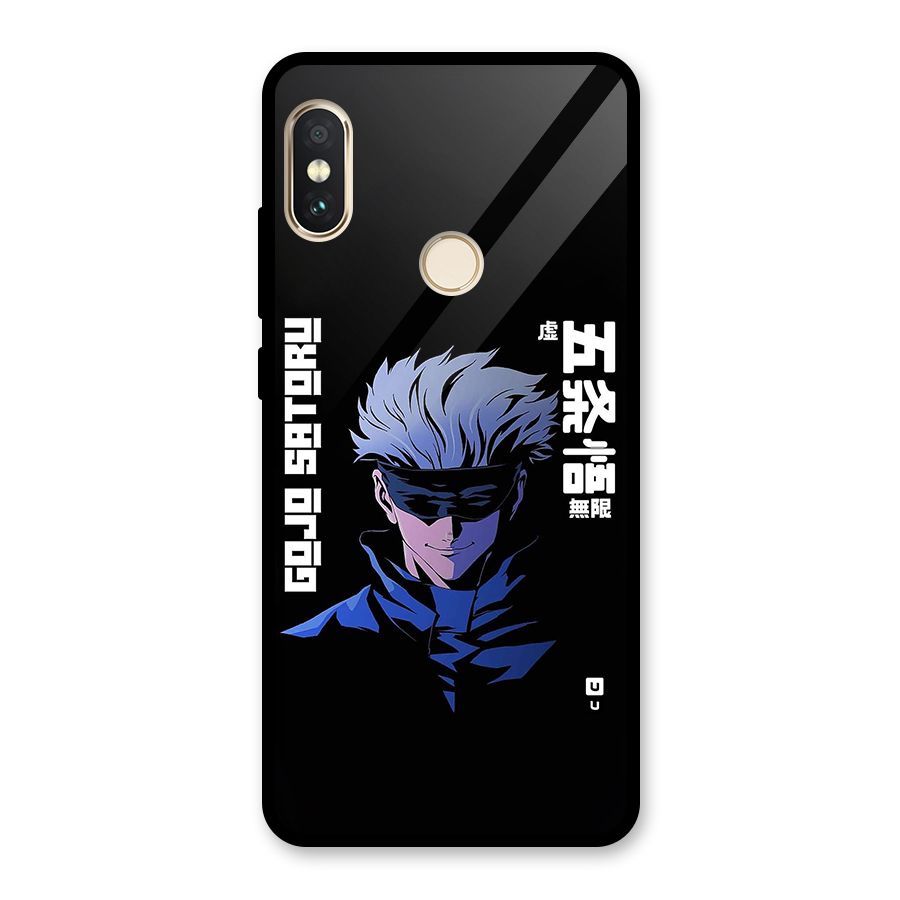 Gojo Sataru Smiles Glass Back Case for Redmi Note 5 Pro