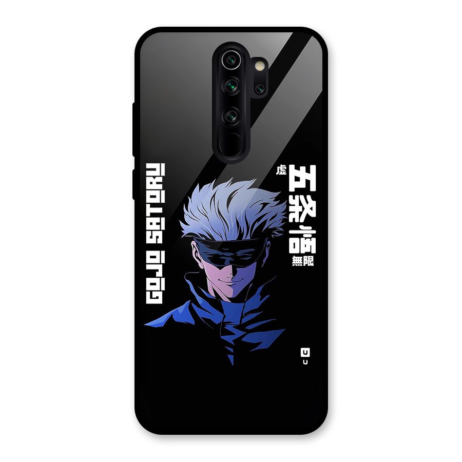 Gojo Sataru Smiles Glass Back Case for Redmi Note 8 Pro