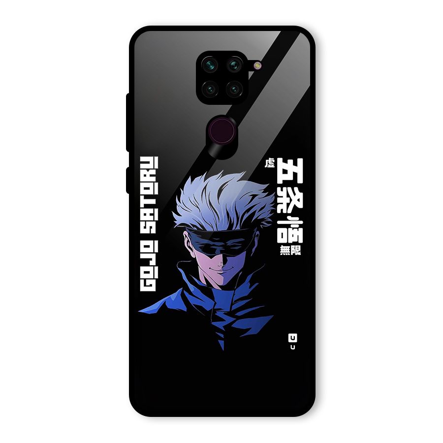 Gojo Sataru Smiles Glass Back Case for Redmi Note 9