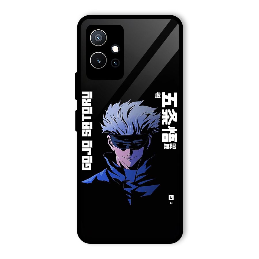 Gojo Sataru Smiles Glass Back Case for Vivo T1 5G