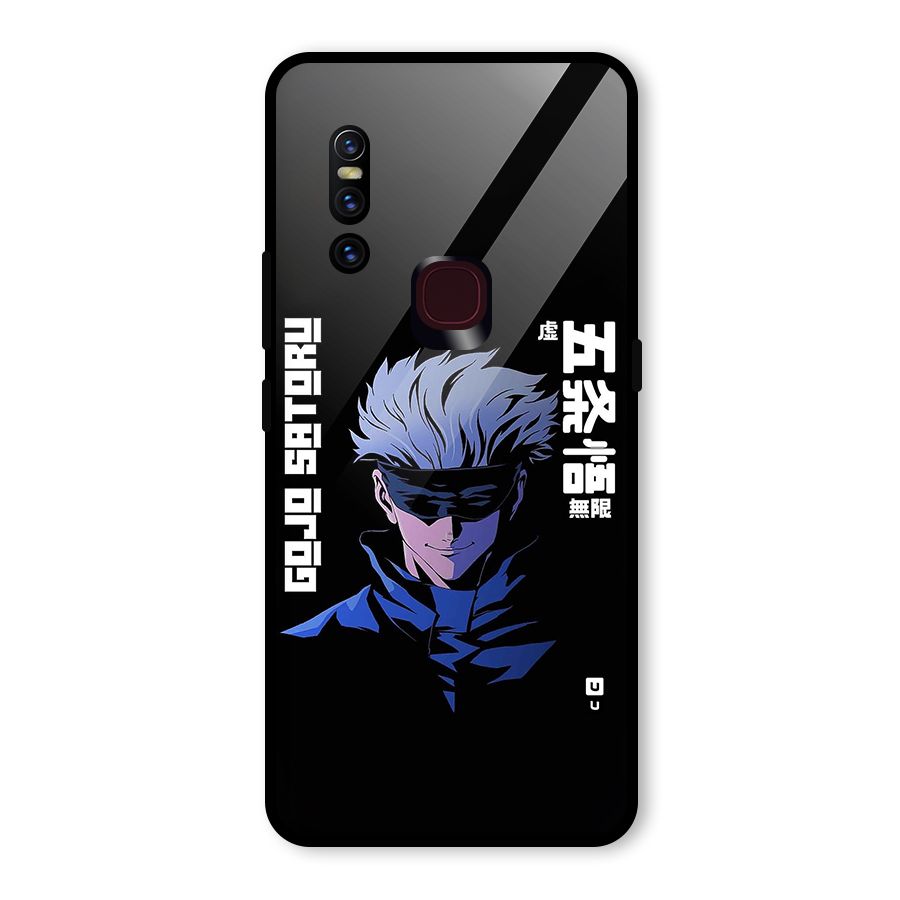 Gojo Sataru Smiles Glass Back Case for Vivo V15