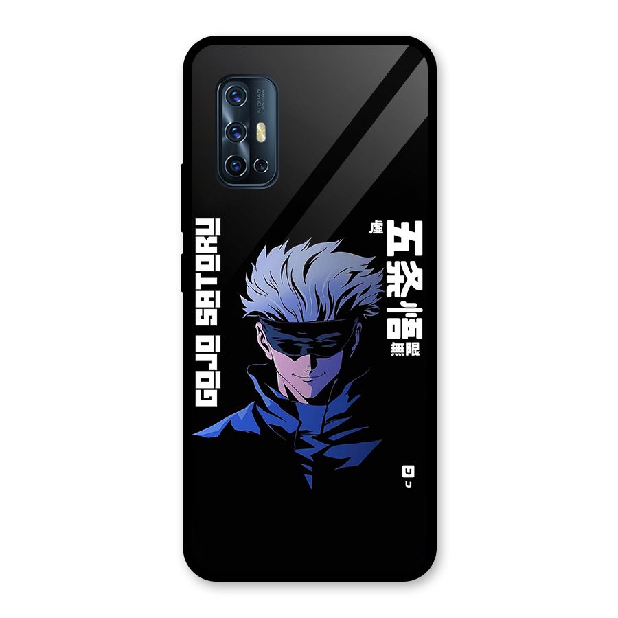 Gojo Sataru Smiles Glass Back Case for Vivo V17