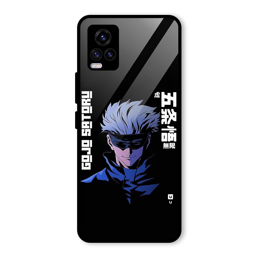 Gojo Sataru Smiles Glass Back Case for Vivo V20 2021