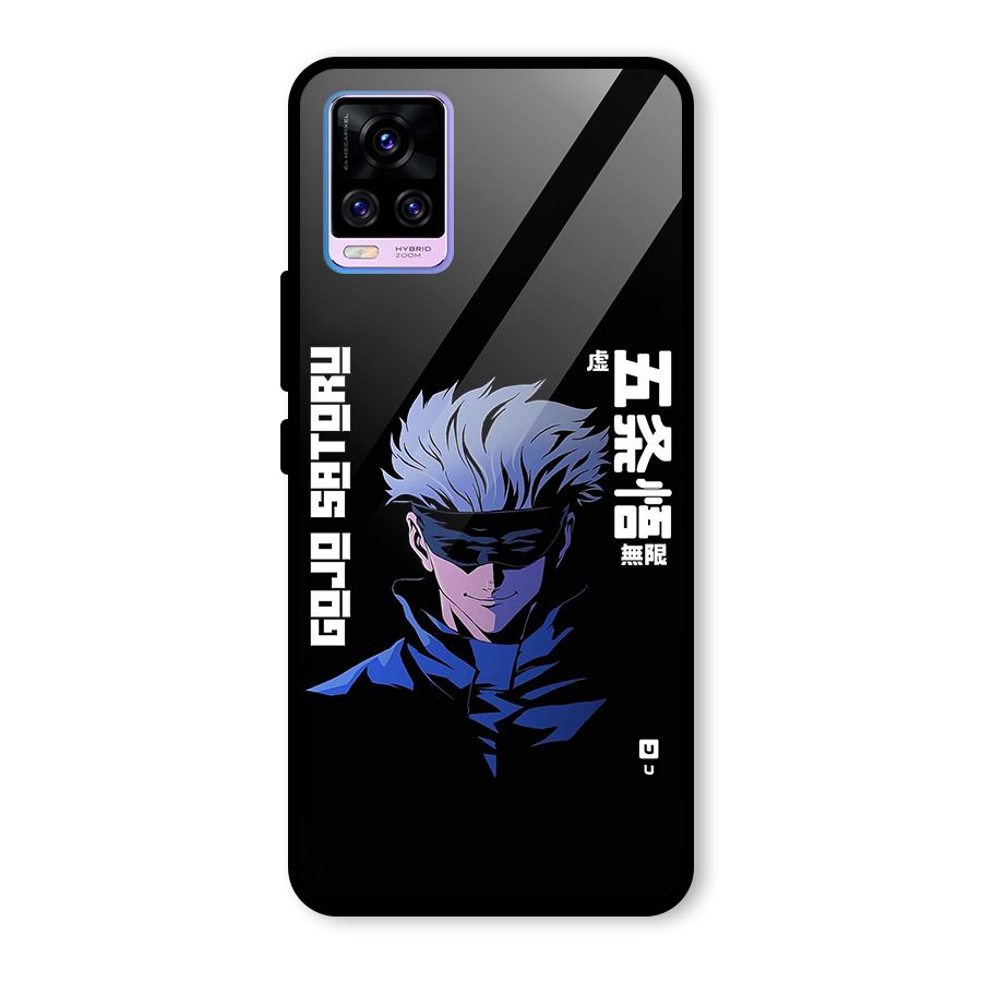 Gojo Sataru Smiles Glass Back Case for Vivo V20 Pro