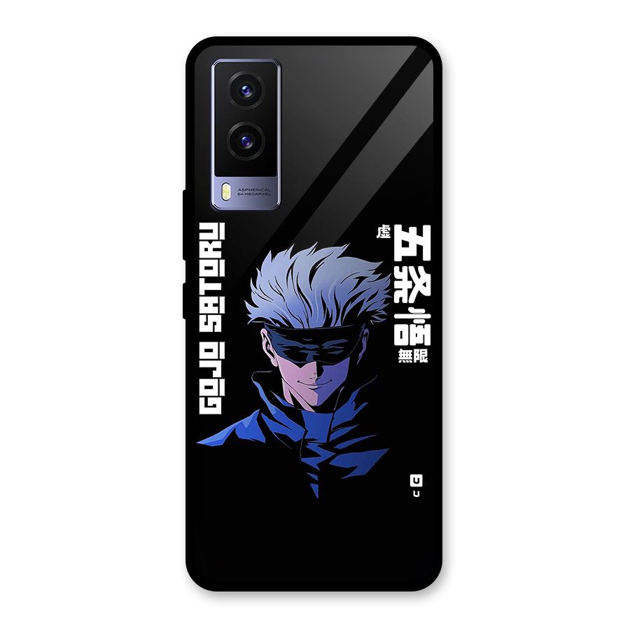 Gojo Sataru Smiles Glass Back Case for Vivo V21e 5G