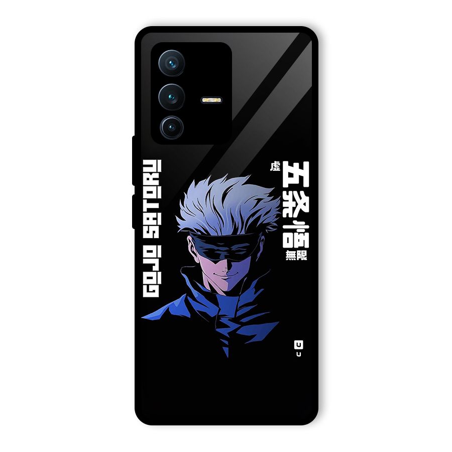 Gojo Sataru Smiles Glass Back Case for Vivo V23 Pro