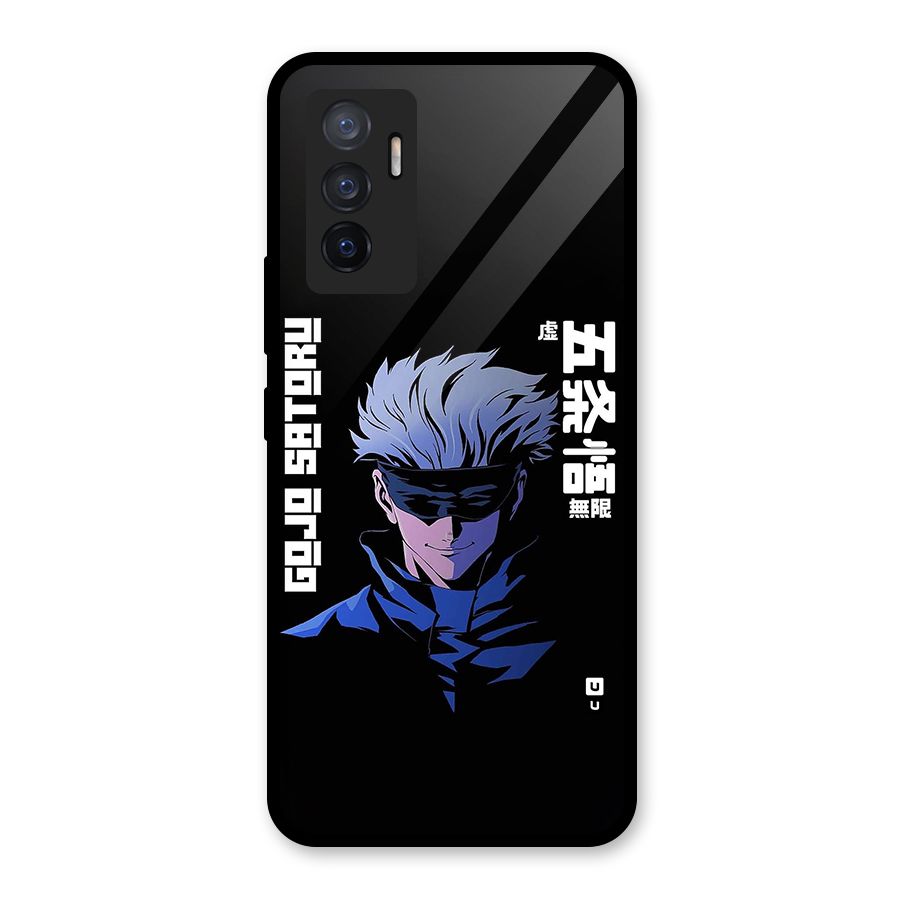 Gojo Sataru Smiles Glass Back Case for Vivo V23e