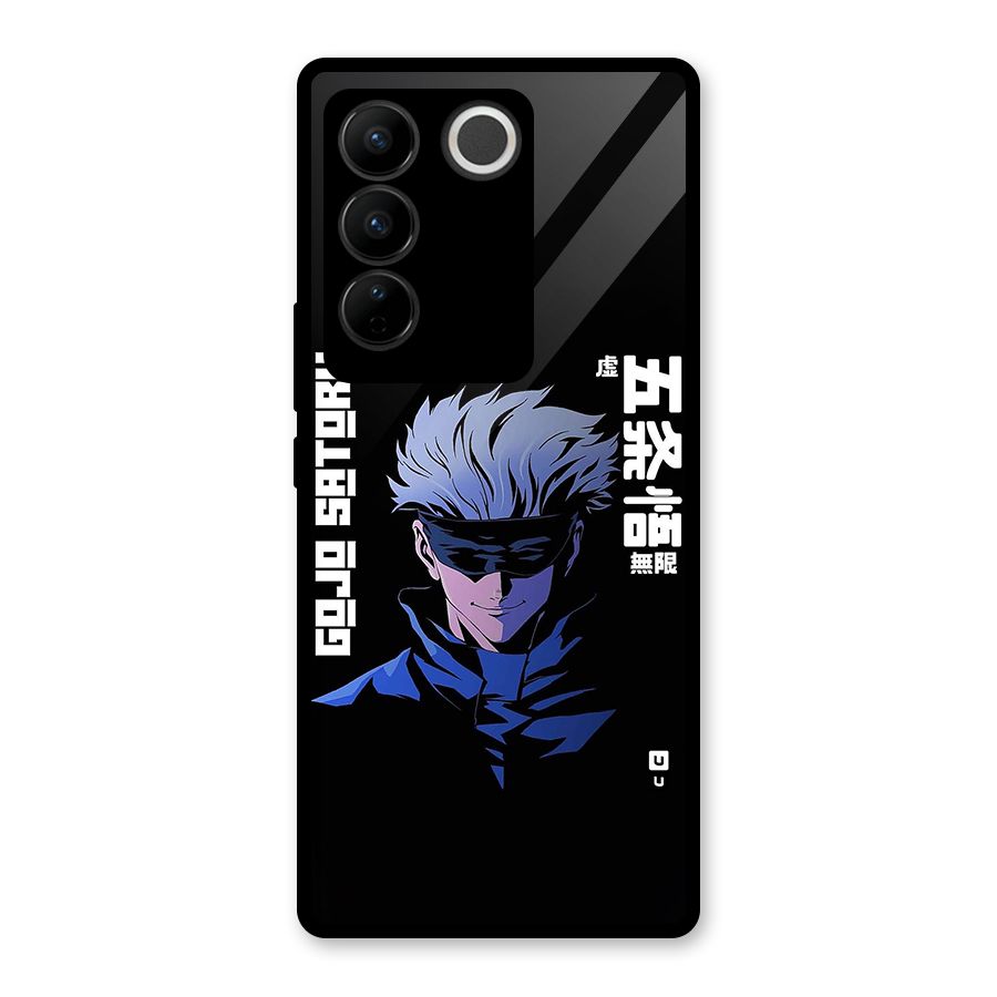 Gojo Sataru Smiles Glass Back Case for Vivo V27