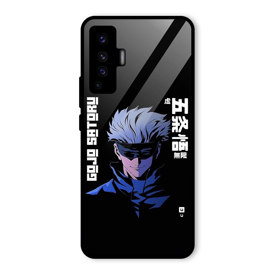Gojo Sataru Smiles Glass Back Case for Vivo X50