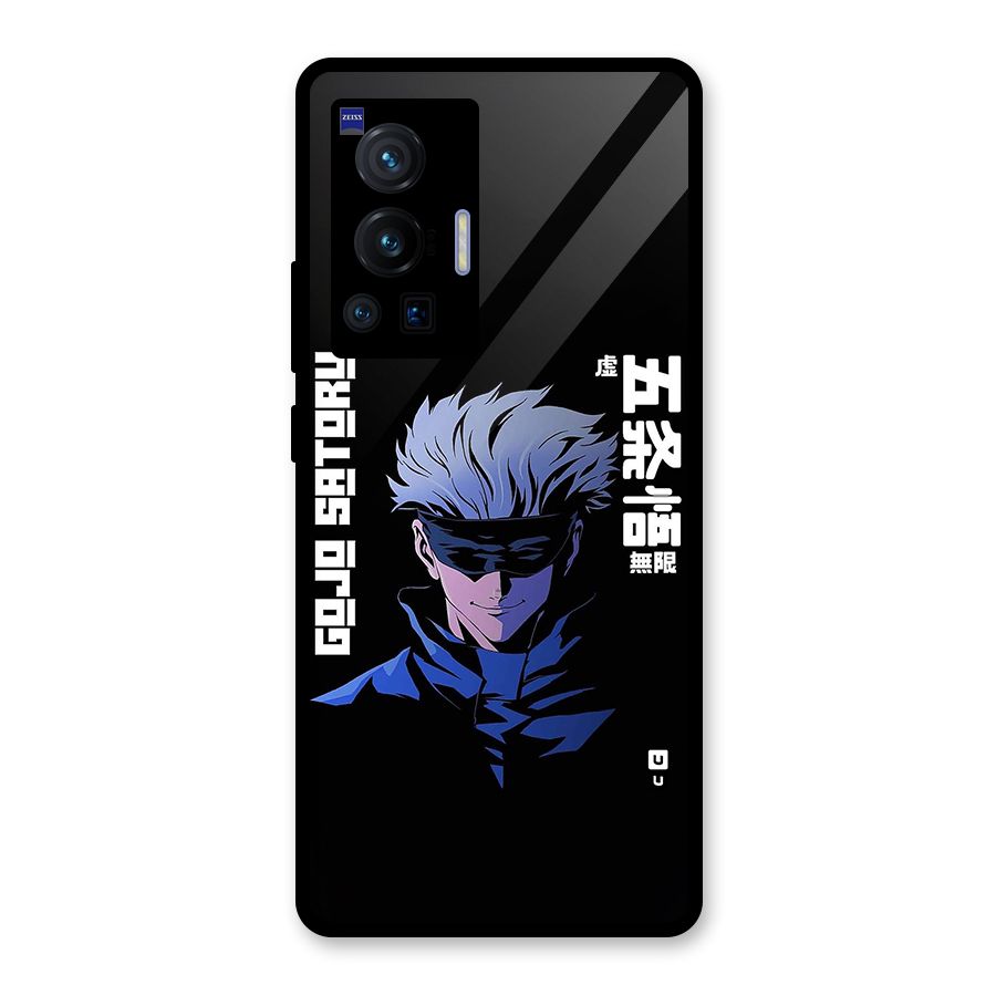 Gojo Sataru Smiles Glass Back Case for Vivo X70 Pro