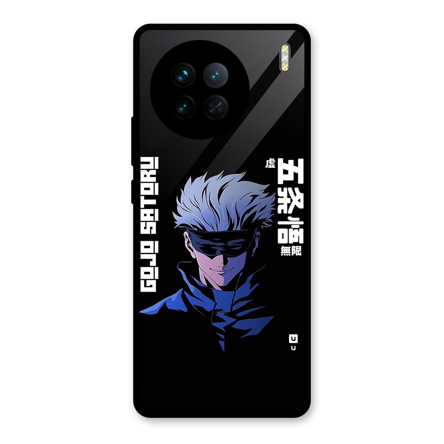 Gojo Sataru Smiles Glass Back Case for Vivo X90