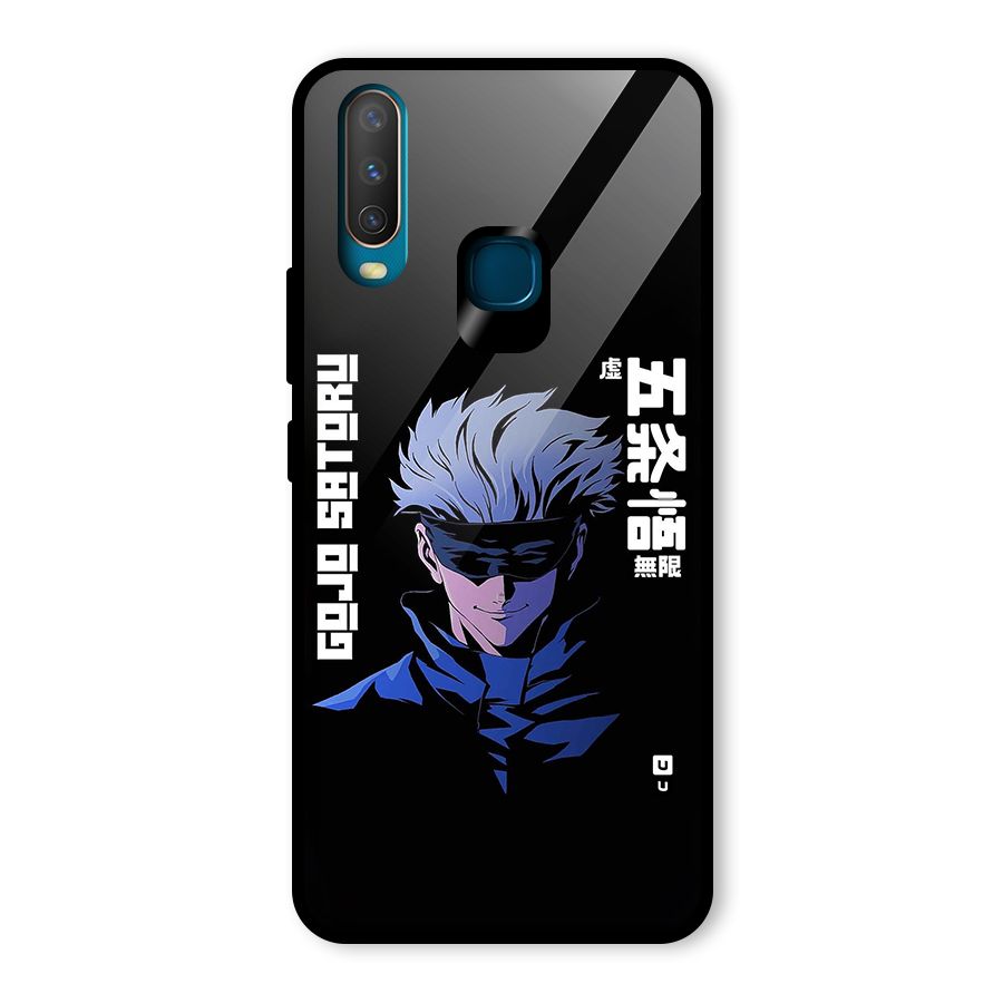 Gojo Sataru Smiles Glass Back Case for Vivo Y15