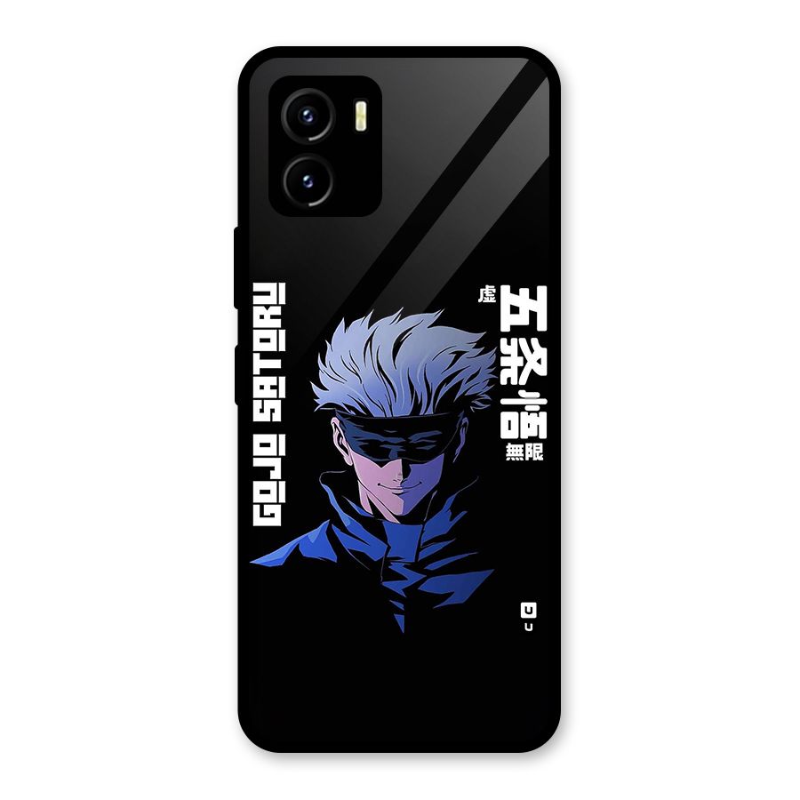 Gojo Sataru Smiles Glass Back Case for Vivo Y15s