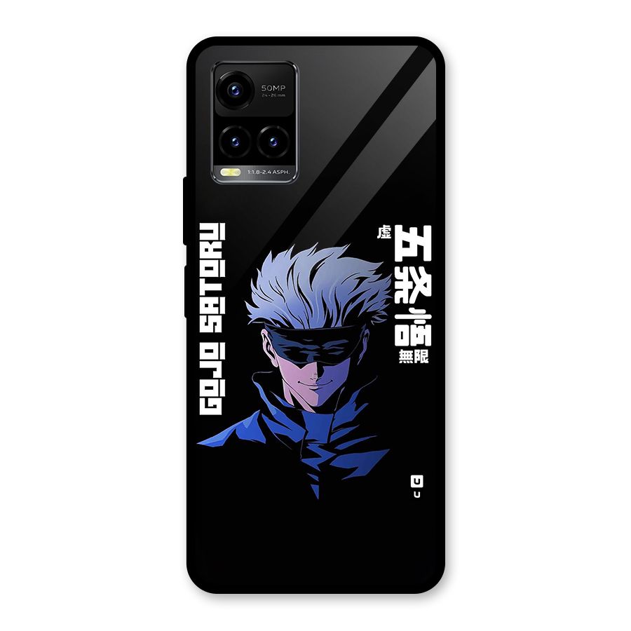 Gojo Sataru Smiles Glass Back Case for Vivo Y21T
