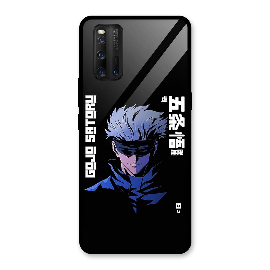 Gojo Sataru Smiles Glass Back Case for Vivo iQOO 3