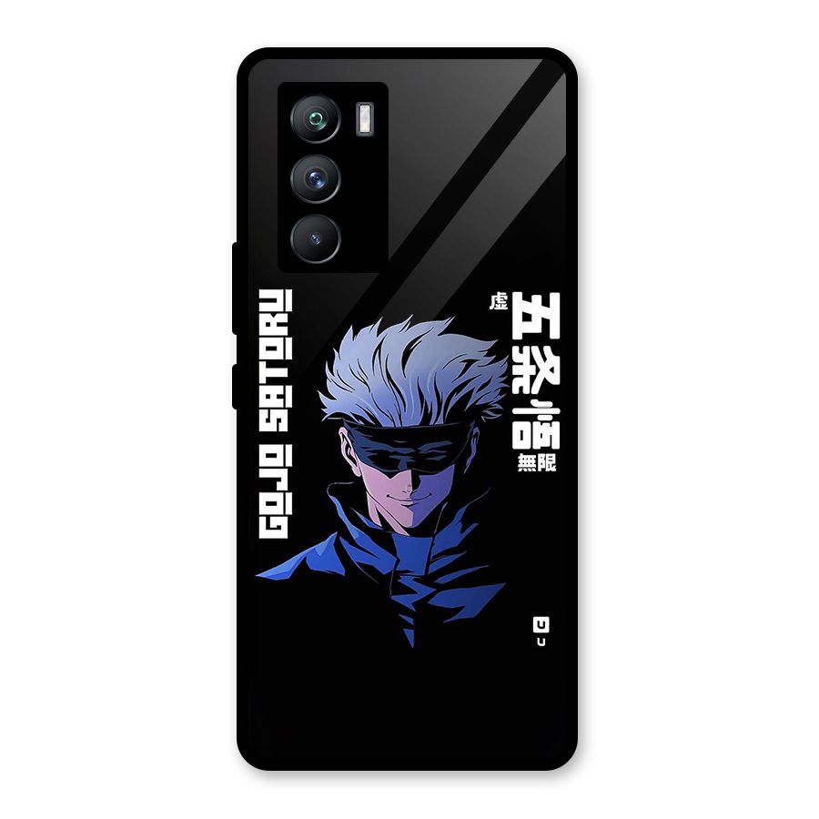 Gojo Sataru Smiles Glass Back Case for Vivo iQOO 9 SE
