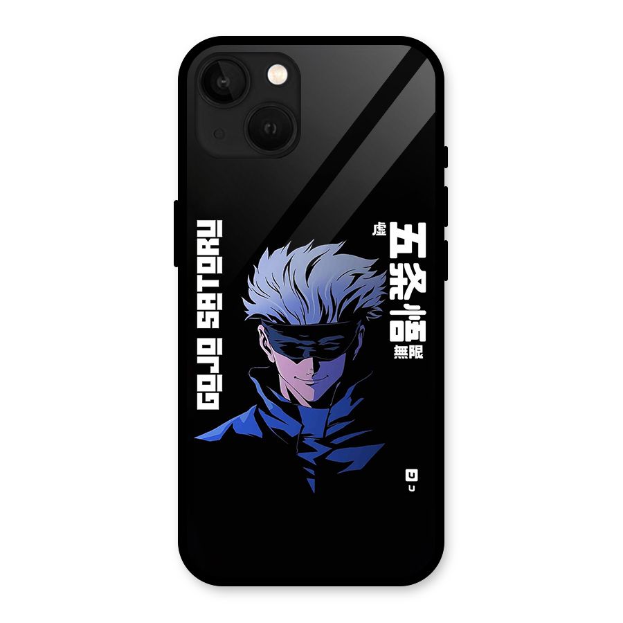 Gojo Sataru Smiles Glass Back Case for iPhone 13