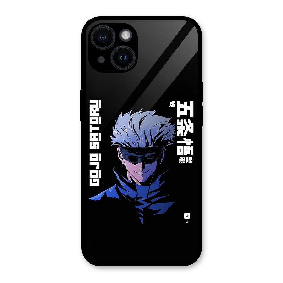 Gojo Sataru Smiles Glass Back Case for iPhone 14