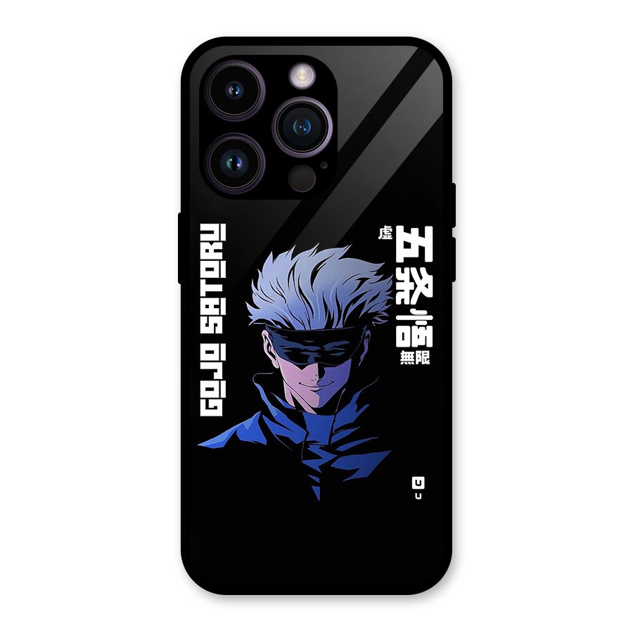 Gojo Sataru Smiles Glass Back Case for iPhone 14 Pro