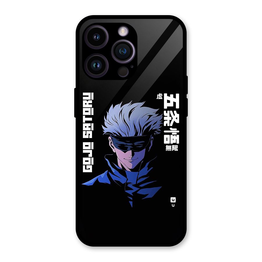 Gojo Sataru Smiles Glass Back Case for iPhone 14 Pro Max